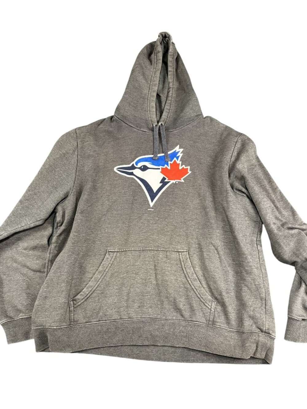 Toronto Blue Jays Fanatics Gray Pullover Hoodie Kangaroo Pocket Mens XL